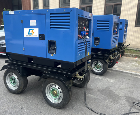 Auf Anhänger montierte 20kw Wechselstromgenerator Mig Arc DC 600A Doppelschweißanlage 400 ampere Dieselmotoren