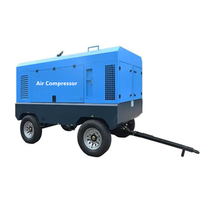 Dieselbetriebene Schraubluftkompressor mit Cummins-Motor 400CFM 7Bar tragbare Fliegerrad Anhänger