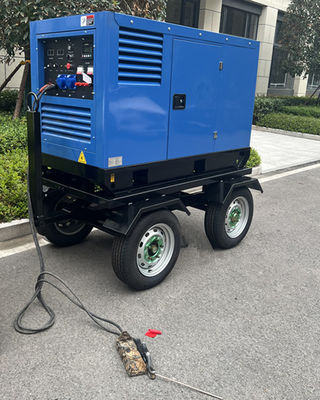 Anhängbarer Anhänger Fahrgestell Schweißmaschine 500 Ampere 600A Mig Lichtbogen Schweißgenerator 16kW